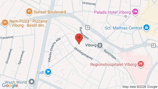 Apartments for rent i Viborg - kort over placeringen
