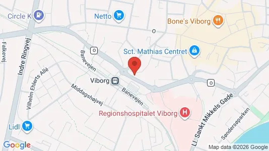 Apartments for rent i Viborg - kort over placeringen