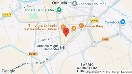 Apartments for rent i Orihuela - kort over placeringen