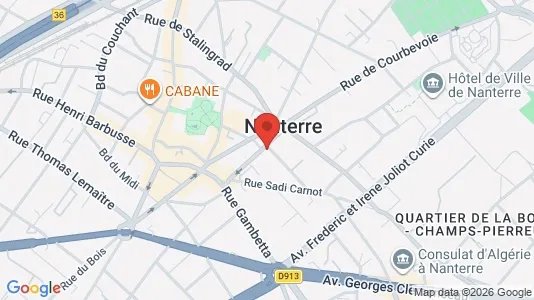 Apartments for rent i Nanterre - kort over placeringen