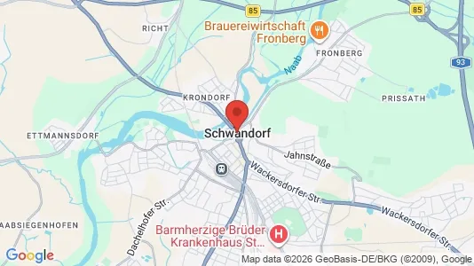 Houses for rent i Schwandorf - kort over placeringen