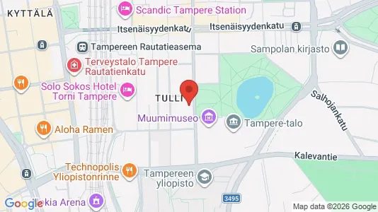 Apartments for rent i Tampere Keskinen - kort over placeringen