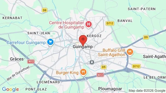 Houses for rent i Guingamp - kort over placeringen