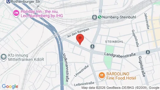 Apartments for rent i Nuremberg - kort over placeringen