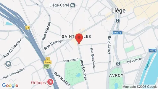 Apartments for rent i Luik - kort over placeringen