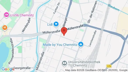 Apartments for rent i Chemnitz - kort over placeringen