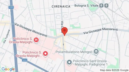 Apartments for rent i Bologna - kort over placeringen