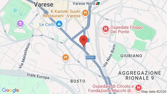 Apartments for rent i Varese - kort over placeringen