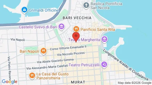 Apartments for rent i Bari - kort over placeringen