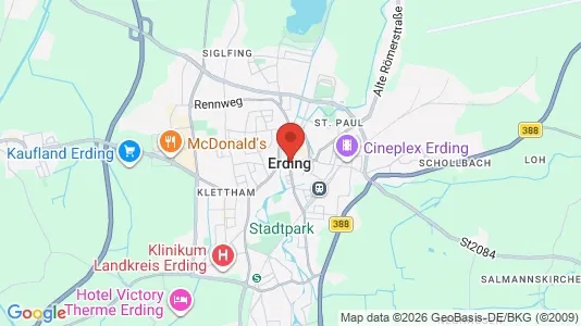 Apartments for rent i Erding - kort over placeringen