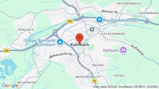 Apartments for rent i Kulmbach - kort over placeringen