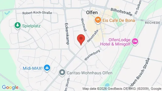 Apartments for rent i Coesfeld - kort over placeringen