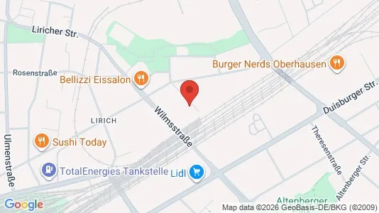 Apartments for rent i Oberhausen - kort over placeringen