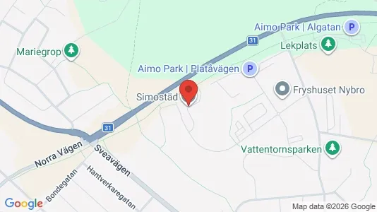 Apartments for rent i Nybro - kort over placeringen