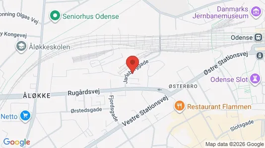 Apartments for rent i Odense C - kort over placeringen