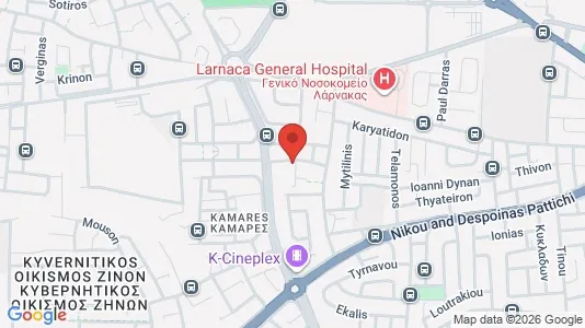 Apartments for rent i Larnaca - kort over placeringen