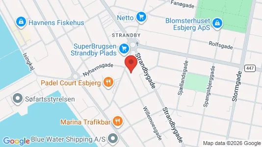 Apartments for rent i Esbjerg Center - kort over placeringen