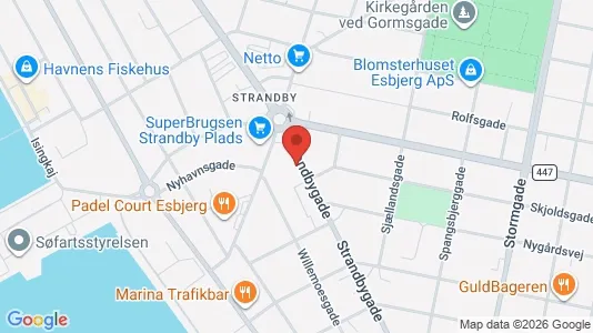 Apartments for rent i Esbjerg Center - kort over placeringen