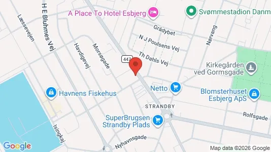 Apartments for rent i Esbjerg Center - kort over placeringen
