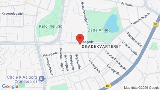 Apartments for rent i Aalborg Center - kort over placeringen