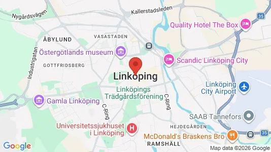 Rooms for rent i Linköping - kort over placeringen