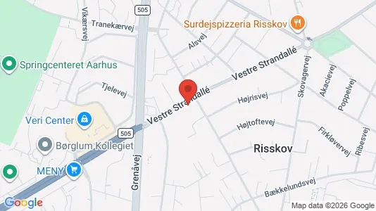 Apartments for rent i Risskov - kort over placeringen