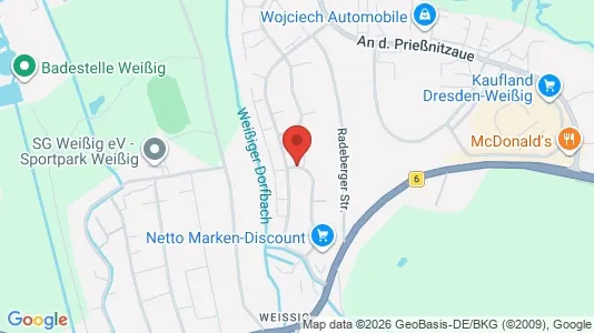 Apartments for rent i Dresden - kort over placeringen