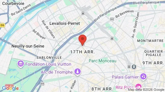 Apartments for rent i Paris 17ème arrondissement - kort over placeringen
