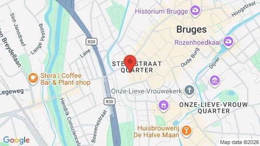 Apartments for rent i Brugge - kort over placeringen