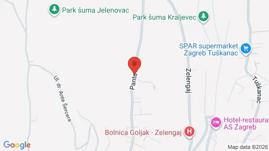 Apartments for rent i Sljeme (Medvednica-Tomislavac) - kort over placeringen