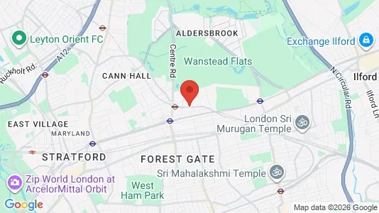 Houses for rent i London E7 - kort over placeringen