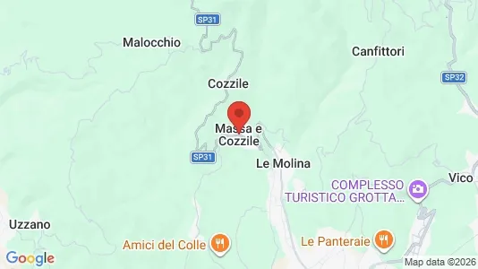 Apartments for rent i Massa e Cozzile - kort over placeringen