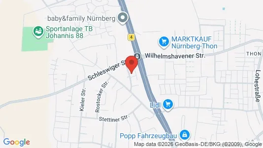 Apartments for rent i Nuremberg - kort over placeringen