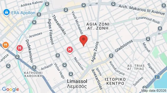 Apartments for rent i Limassol - kort over placeringen