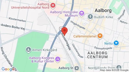 Apartments for rent i Aalborg Center - kort over placeringen