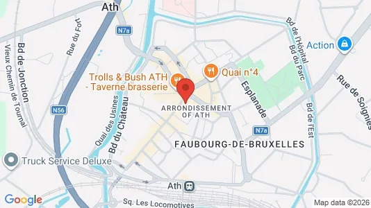 Apartments for rent i Aat - kort over placeringen