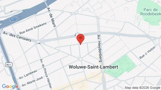Apartments for rent i Brussels Sint-Lambrechts-Woluwe - kort over placeringen