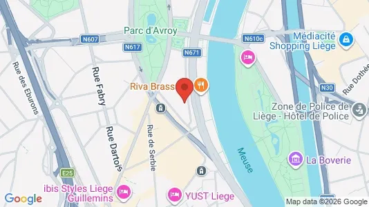 Apartments for rent i Luik - kort over placeringen