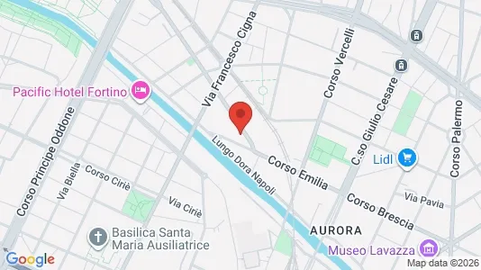 Apartments for rent i Turin - kort over placeringen