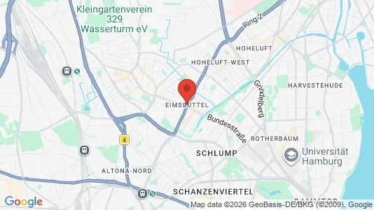 Houses for rent i Hamburg Eimsbuttel - kort over placeringen