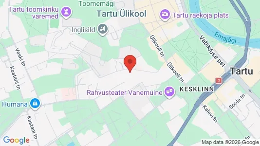 Apartments for rent i Tartu - kort over placeringen