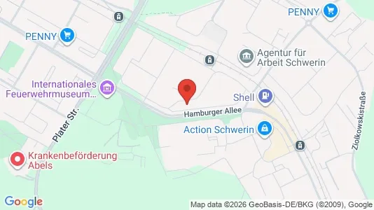 Apartments for rent i Schwerin - kort over placeringen