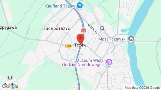 Houses for rent i Tczewski - kort over placeringen