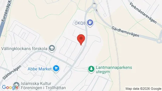 Apartments for rent i Trollhättan - kort over placeringen