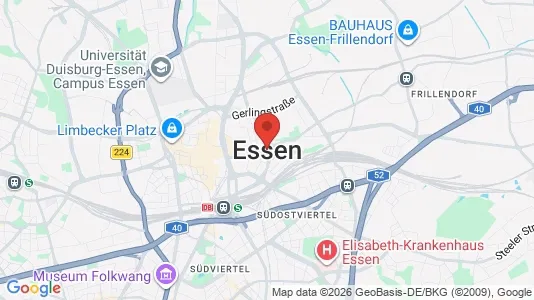 Rooms for rent i Essen - kort over placeringen