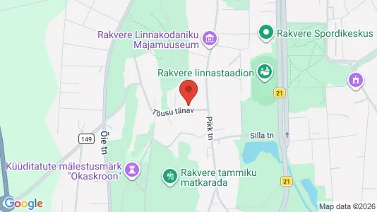 Apartments for rent i Rakvere - kort over placeringen