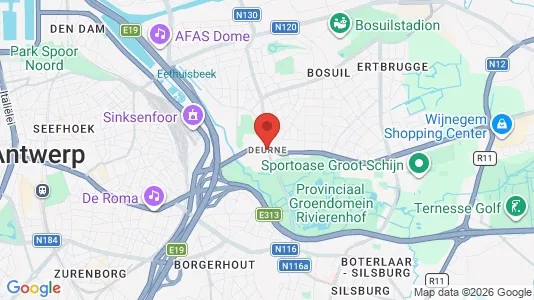 Houses for rent i Antwerp Deurne - kort over placeringen