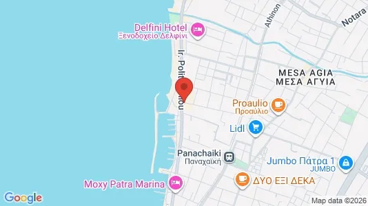 Apartments for rent i Patras - kort over placeringen