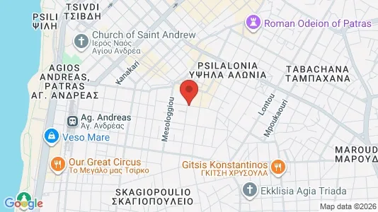 Apartments for rent i Patras - kort over placeringen