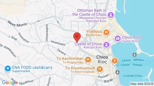 Apartments for rent i Chios - kort over placeringen